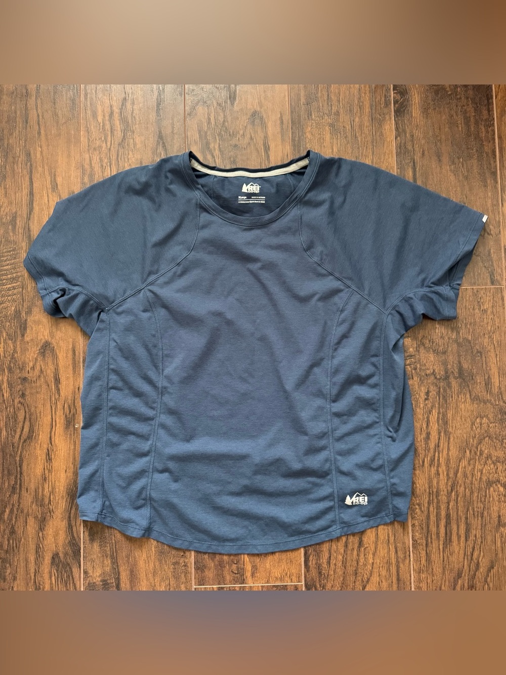REI XL Blue Swiftland High-Low-Hem Running T-Shirt